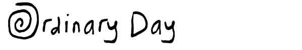 Ordinary Day font preview
